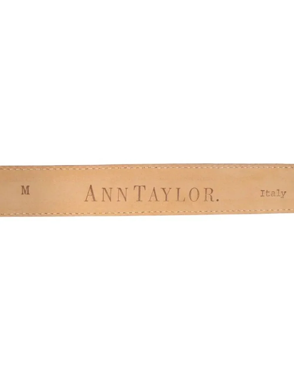 ANN TAYLOR Mustard Yellow Croc-Embossed Leather Belt Women's M - Made in ITALY - Picture 4 of 5
